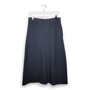 J. JILL Ponte Knit A-Line Classic Gray Midi Skirt - Size 6